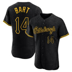P.Pirates #14 Joey Bart Player Black Snake Skin City Home Limited Elite Fdoa Stitched Jerseys