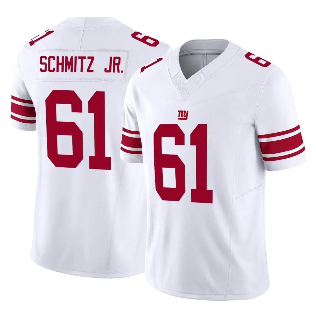 NY.Giants #61 John Michael Schmitz Jr. Player White Limited Vapor F.U.S.E. Home Game Gdoa Stitched Jerseys