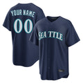 Custom S.Mariners Navy Home Game Any Name & Number Gdoa Stitched Jerseys