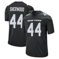 NY.Jets #44 Jamien Sherwood Player Stealth Black Home Game Gdoa Stitched Jerseys