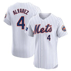 NY.Mets #4 Francisco Alvarez Player White Home Limited Elite Fdoa Stitched Jerseys