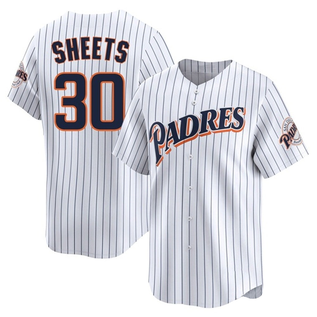 S.Diego Padres #30 Gavin Sheets Player White Cooperstown Collection Limited Home Fdoa Stitched Jerseys