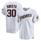 S.Diego Padres #30 Gavin Sheets Player White Cooperstown Collection Limited Home Fdoa Stitched Jerseys