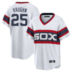 C.White Sox #25 Andrew Vaughn Player White T-shirt Home Game Gdoa Stitched Jerseys