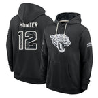 J.Jaguars #12 Travis Hunter Player 2026 Black Logo Pullover Hoodies Limited Game Gdoa Stitched Jerseys