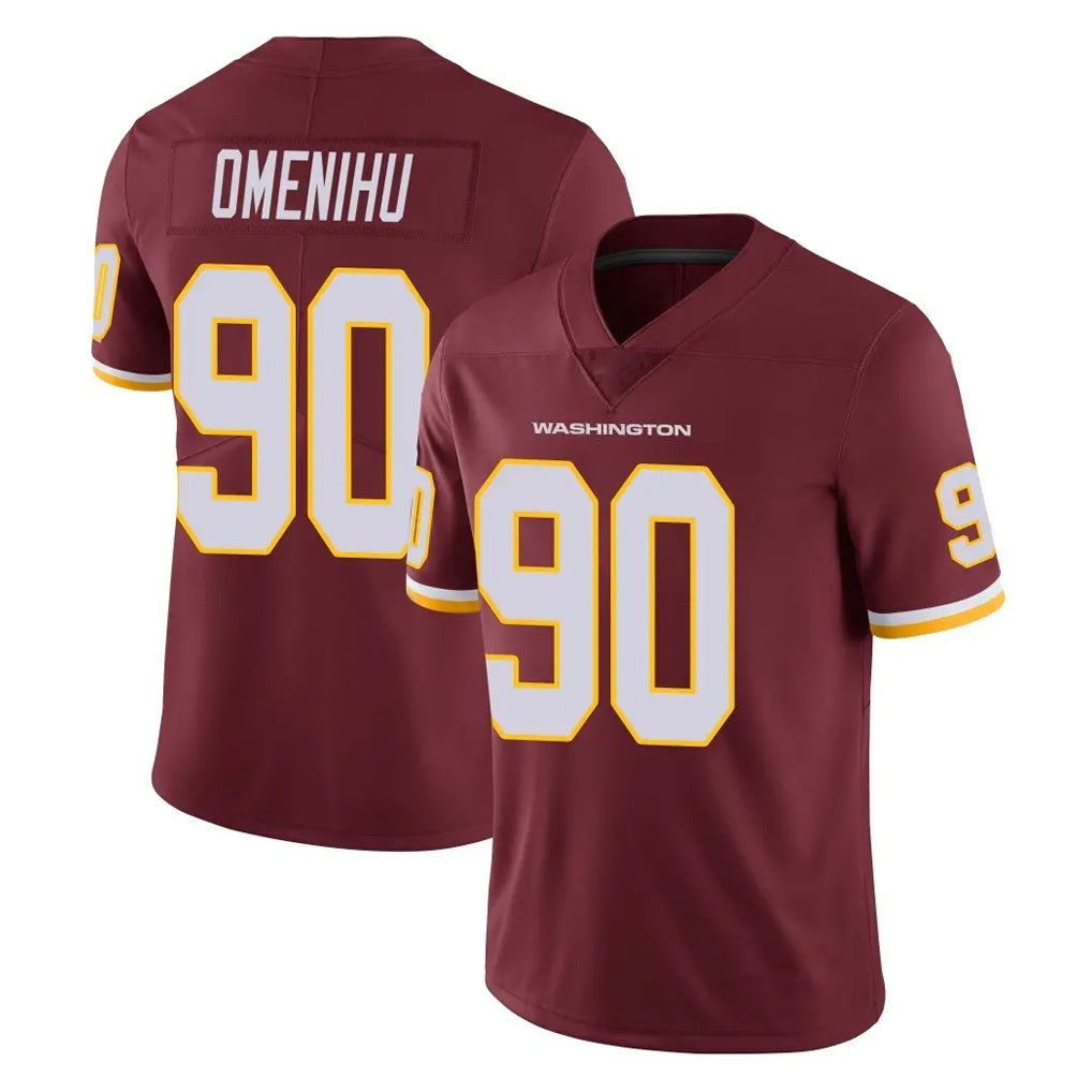 W.Commanders #90 Charles Omenihu Player Burgundy Limited Team Color Vapor Untouchable Home Game Gdoa Stitched Jerseys