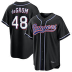 T.Rangers #48 Jacob deGrom Player Black 2026 Out Fashion Replica Fdoa Stitched Jerseys