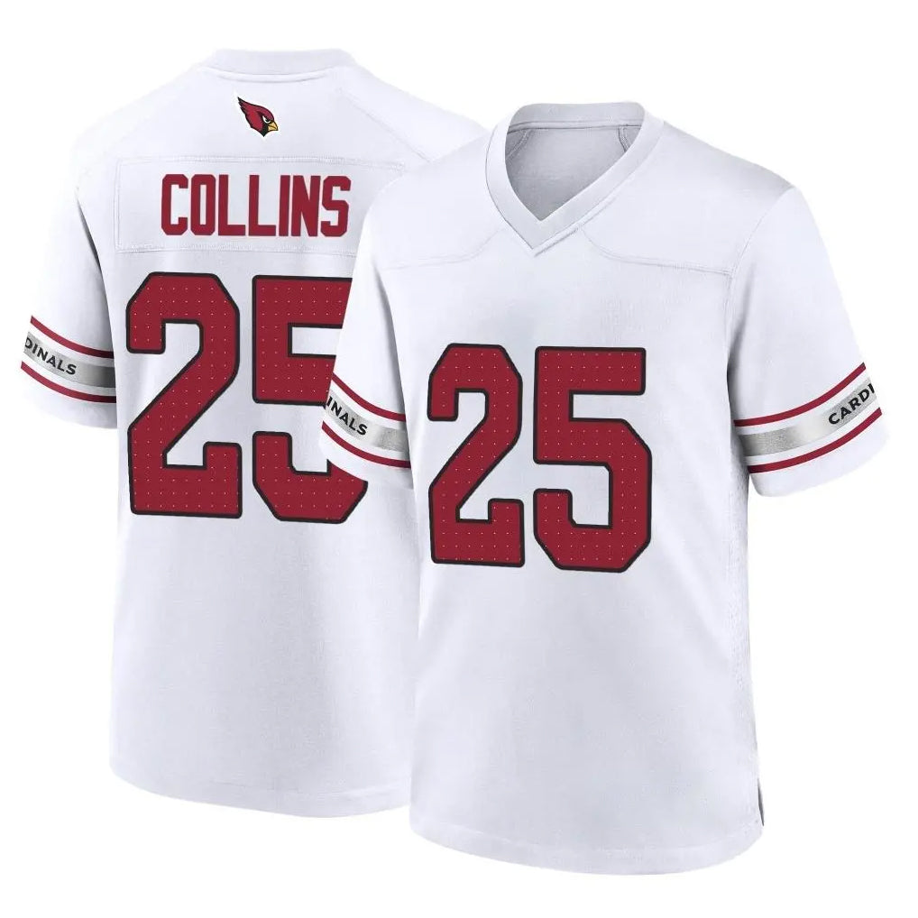 A.Cardinals #25 Zaven Collins Player White Home Game Gdoa Stitched Jerseys
