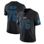 D.Lions #76 Blake Miller Player Black Impact Limited Home Game Gdoa Stitched Jerseys