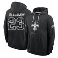 NO.Saints #23 Julian Blackmon Player 2026 Black Logo Pullover Hoodies Limited Game Gdoa Stitched Jerseys