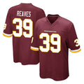 W.Commanders #39 Jeremy Reaves Player Burgundy Team Color Home Game Gdoa Stitched Jerseys