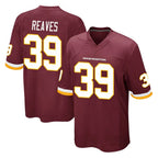 W.Commanders #39 Jeremy Reaves Player Burgundy Team Color Home Game Gdoa Stitched Jerseys