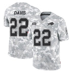 B.Bills #22 Ray Davis Player Arctic Camo Salute to Service Limited Gdoa Stitched Jerseys