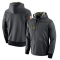 C.Bengals ## Bengals Blank Player Anthracite Salute to Service Player Performance Hoodie Gdoa Stitched Jerseys