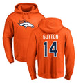 D.Broncos #14 Courtland Sutton Player Orange Pullover Hoodie Limited Gdoa Stitched Jerseys
