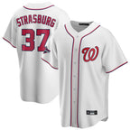 W.Nationals #37 Stephen Strasburg Player White Game Fdoa Stitched Jerseys