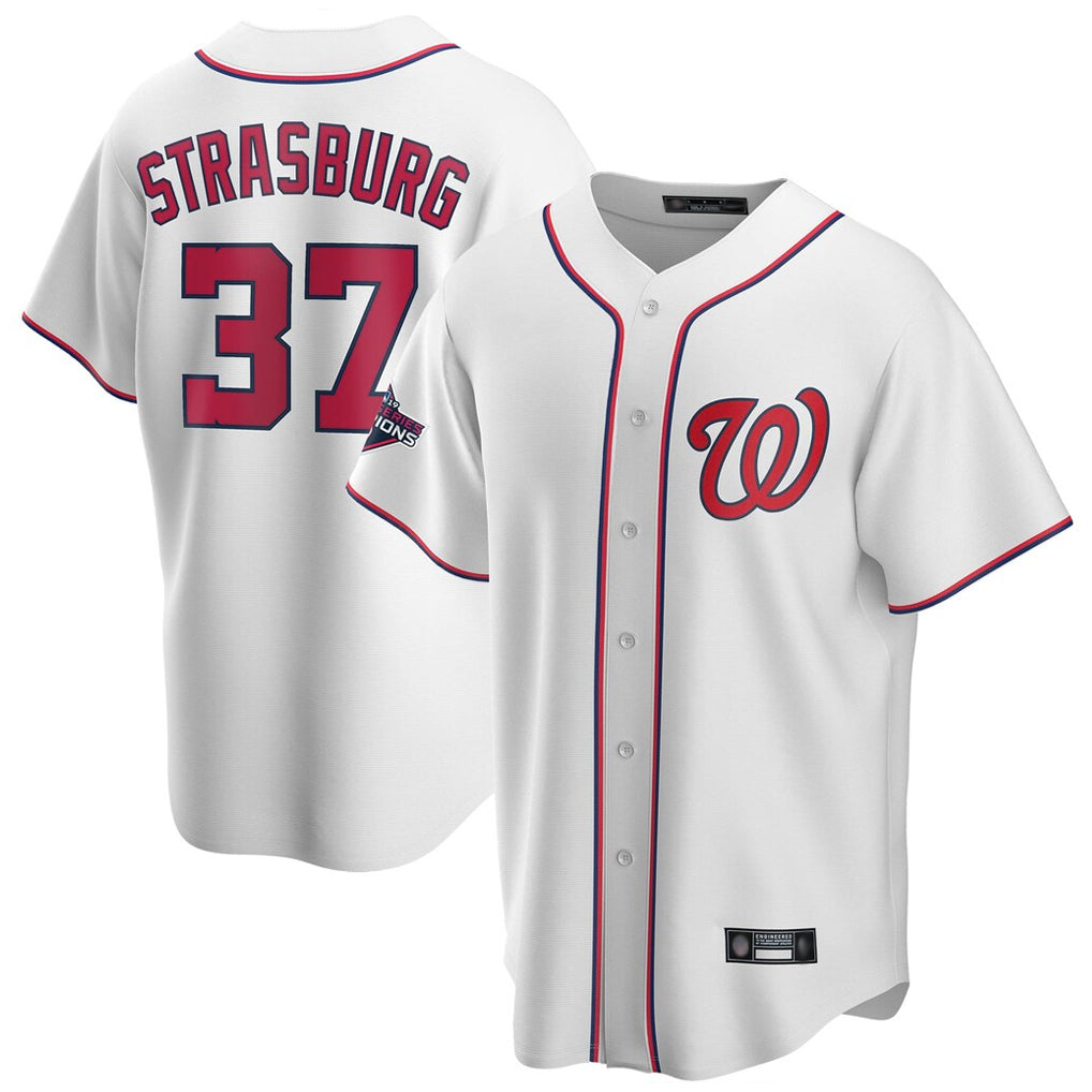 W.Nationals #37 Stephen Strasburg Player White Game Fdoa Stitched Jerseys
