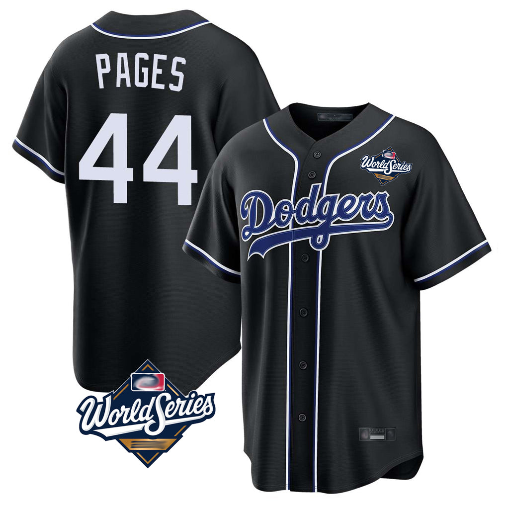 LA.Dodgers #44 Andy Pages Player Black World Series Carbon Limited Home Fdoa Stitched Jerseys