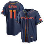 H.Astros #11 Cam Smith Player Navy City Connect Home Game Gdoa Stitched Jerseys