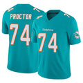 M.Dolphins #74 Kadyn Proctor Player Aqua Limited Vapor F.U.S.E. Home Game Gdoa Stitched Jerseys