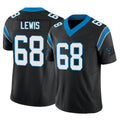 C.Panthers #68 Damien Lewis Player Black Vapor F.U.S.E. Limited Home Game Gdoa Stitched Jerseys
