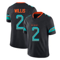 M.Dolphins #2 Malik Willis Player Black Limited Pitch Rivalries Collection Home Game Gdoa Stitched Jerseys