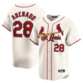 St. Louis Cardinals #28 Nolan Arenado Player Cream Home Limited Fdoa Stitched Jerseys