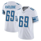 D.Lions #69 Tate Ratledge Player White Limited Vapor Untouchable Home Game Gdoa Stitched Jerseys