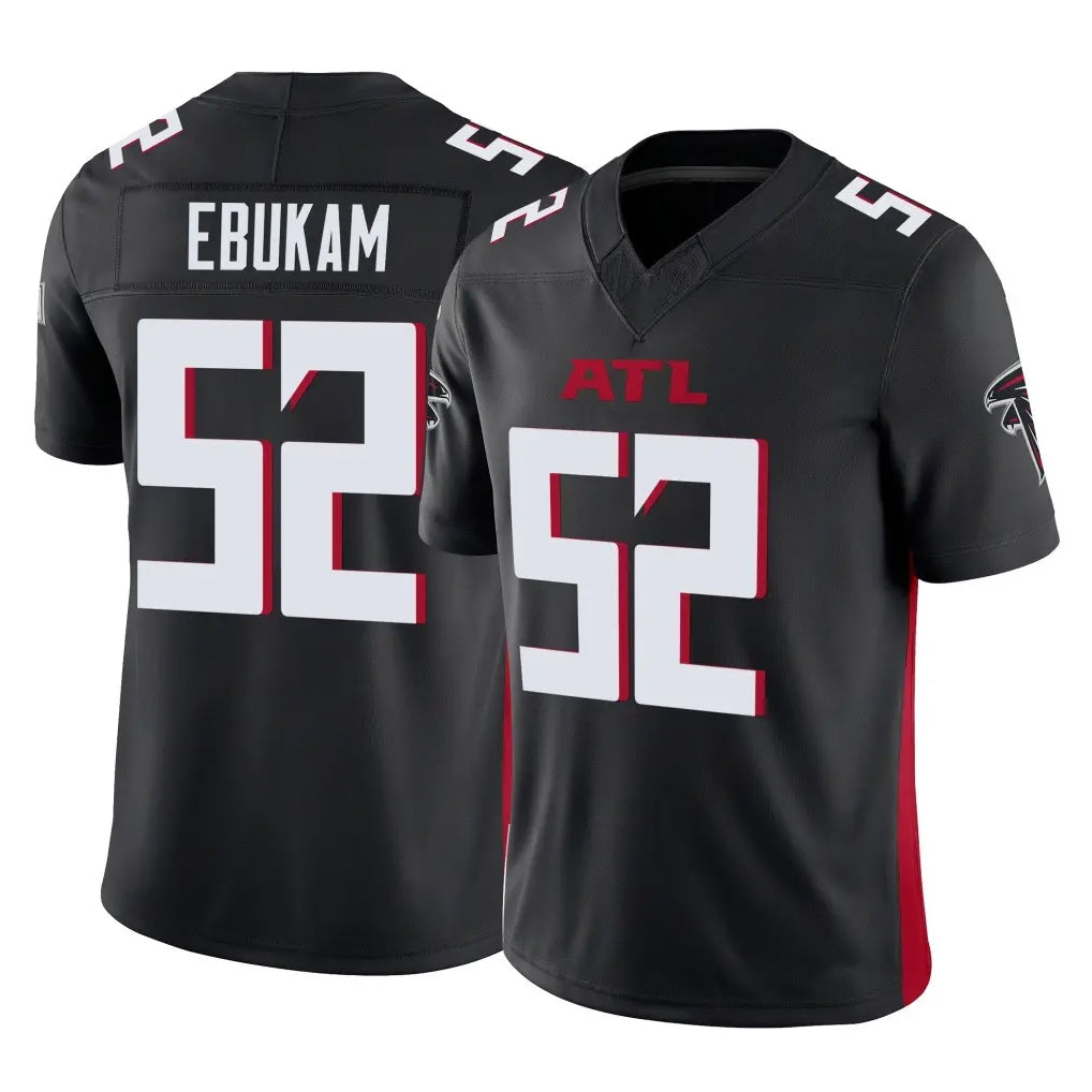 A.Falcons #52 Samson Ebukam Player Black Vapor F.U.S.E. Limited Home Game Gdoa Stitched Jerseys