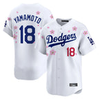 LA.Dodgers #18 Yoshinobu Yamamoto Player White Tokyo Series Vapor Premier Limited Fdoa Stitched Jerseys