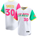 S.Diego Padres #30 Gavin Sheets Player White City Connect Home Limited Fdoa Stitched Jerseys