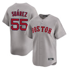 B.Red Sox #55 Ranger Su¨¢rez Player Gray Road Limited Home Game Gdoa Stitched Jerseys