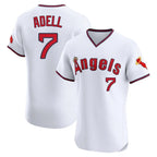 LA.Angels #7 Jo Adell Player White T-shirt Home Limited Elite Fdoa Stitched Jerseys