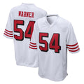 SF.49ers #54 Fred Warner Player White Limited Home Game Gdoa Stitched Jerseys