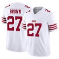 SF.49ers #27 Ji'Ayir Brown Player White Limited Vapor F.U.S.E. Home Game Gdoa Stitched Jerseys