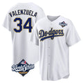 LA.Dodgers #34 Fernando Valenzuela Player Gold White World Series 2026 Collection Stadium Game Fdoa Stitched Jerseys