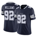 D.Cowboys #92 Quinnen Williams Player Navy Limited Vapor F.U.S.E. Home Game Gdoa Stitched Jerseys