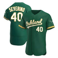 Athletics #40 Luis Severino player Green Authentic Kelly Alternate Stitched Jersey