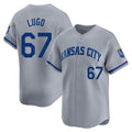 KC.Royals #67 Seth Lugo Player Gray Limited Home Gdoa Stitched Jerseys