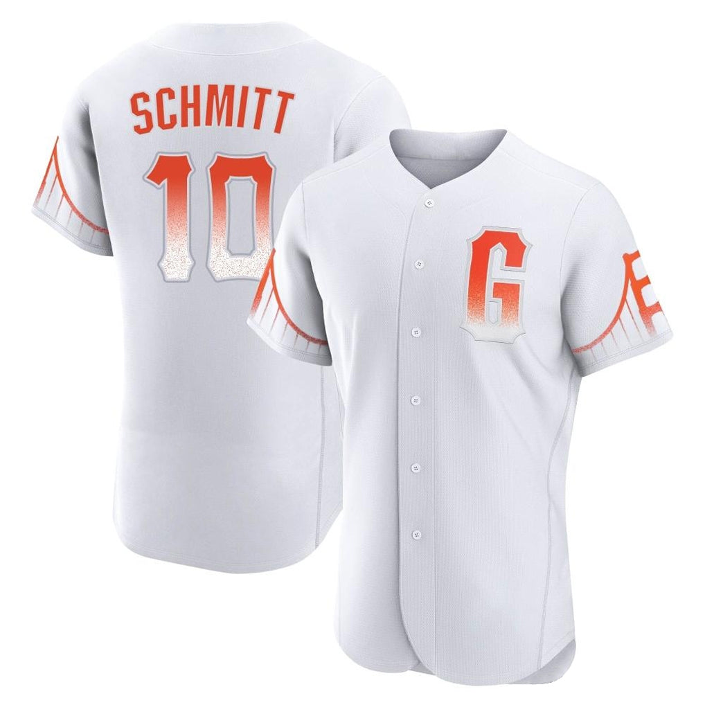 SF.Giants #10 Casey Schmitt Player White City Connect Home Limited Elite Fdoa Stitched Jerseys