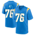 LA.Chargers #76 Joe Alt Player Blue Home Game Gdoa Stitched Jerseys