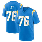 LA.Chargers #76 Joe Alt Player Blue Home Game Gdoa Stitched Jerseys
