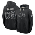 LA.Rams #69 Kevin Dotson Player 2026 Black Logo Pullover Hoodies Limited Game Gdoa Stitched Jerseys