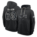 LA.Rams #69 Kevin Dotson Player 2026 Black Logo Pullover Hoodies Limited Game Gdoa Stitched Jerseys