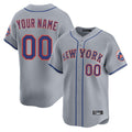 Custom NY.Mets Gray Road Limited Home Game Any Name & NumberGdoa Stitched Jerseys