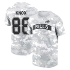 B.Bills #88 Dawson Knox Player Arctic Camo Salute to Service T-Shirt Hoodies Gdoa Stitched Jerseys
