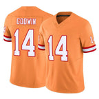 TB.Buccaneers #14 Chris Godwin Jr. Player Orange Limited Vapor F.U.S.E. Home Game Gdoa Stitched Jerseys