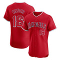 LA.Angels #16 Yusei Kikuchi Player Red Home Limited Elite Fdoa Stitched Jerseys
