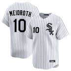 C.White Sox #10 Chase Meidroth Player White Stripe Limited Home Gdoa Stitched Jerseys