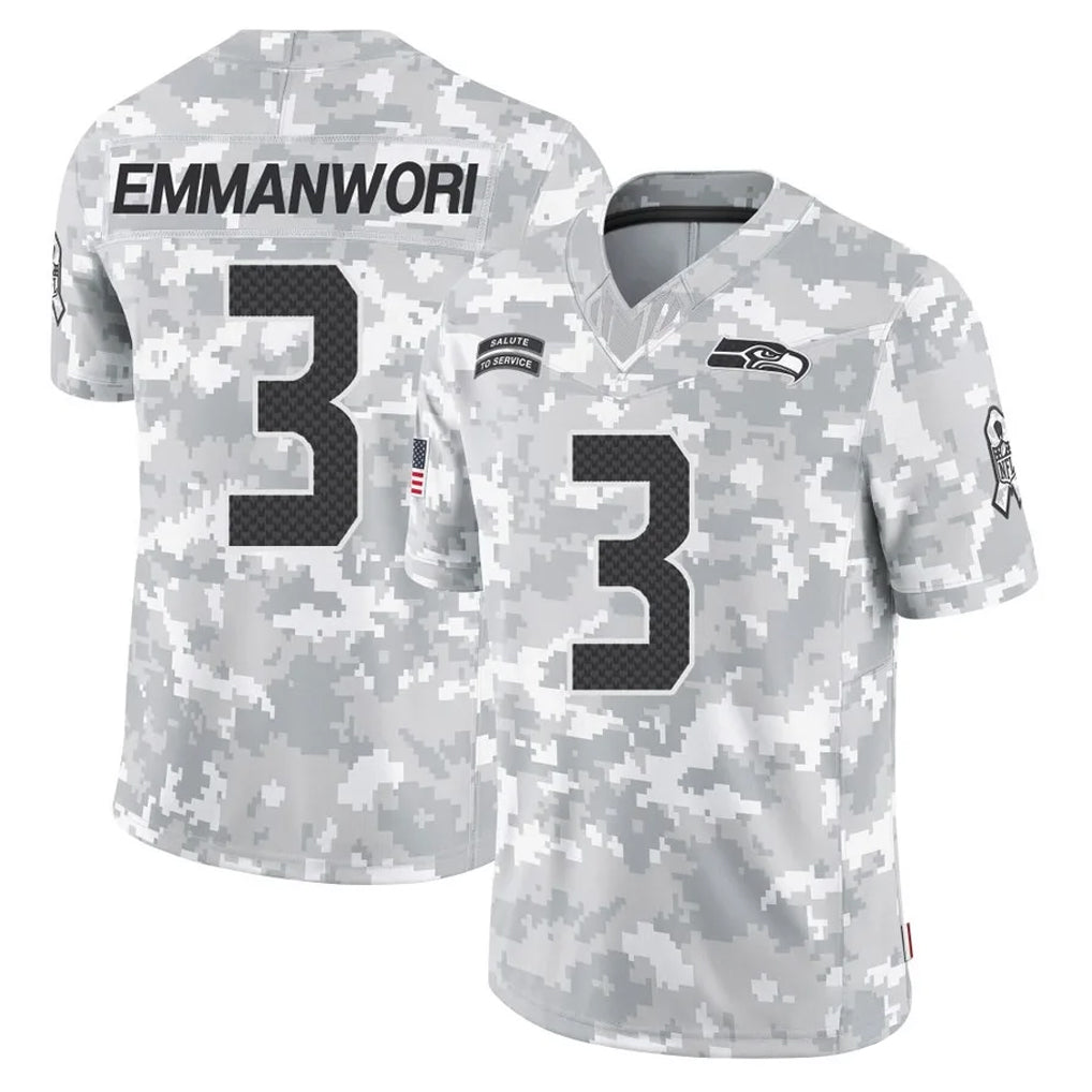 S.Seahawks #3 Nick Emmanwori Player Arctic Camo Limited Salute To Service Home Game Gdoa Stitched Jerseys